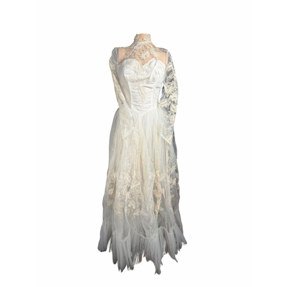 Antique Handmade Embroidered Wedding Gown